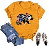 Women Floral Mama Bear T-Shirt Mama Graphic Shirt