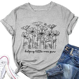 Women Helping Little Ones Grow Flower T-Shirt