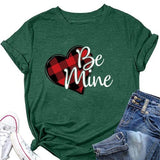 Be Mine Shirt Femme Saint Valentin Buffalo Heart Tees