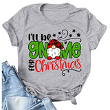 Damen T-Shirt mit Aufschrift „Ich werde zu Weihnachten ein Gnom sein“