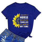 T-Shirt mit Aufdruck „Ich wurde Krankenschwester, weil Ihr Leben meine Zeit wert ist“ für Frauen
