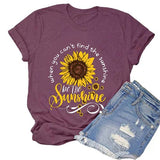 Wenn Sie den Sonnenschein nicht finden können, seien Sie der Sonnenschein T-Shirt Frauen Grafik Shirt Sonnenblumen Shirt