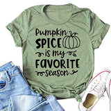 Women Pumpkin Spice is My Favorite Season T-Shirt Fall Shirt