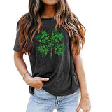Four Leaf Clover Shirt Women 4 Leaf Lucky St Patricks Day T-Shirt