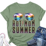 Hot Mom Summer Tee Women Funny Mom T-Shirt
