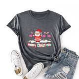 Chemise de joyeux Noël pour femmes, T-Shirt Santa Flamingo