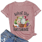 Femmes What The Fucculent T-Shirt Cactus Succulents Chemise