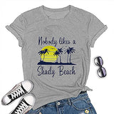 Personne n'aime un T-Shirt de plage ombragé pour femmes, chemise graphique