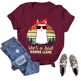 T-Shirt femme, elle est une mauvaise maman, lama, chemise lama mignonne