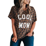 Damen Cooles Mama Leoparden T-Shirt Leopard Mama Shirt