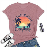 T-Shirt mit Aufdruck „Salt Water Heal Everything“ für Damen