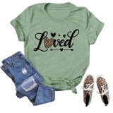 Damen T-Shirt mit Aufdruck „Liebe ist das Beste“