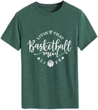 Basketball-Fan-Mama T-Shirt Frauen Leben, Dass Basketball Mom Leben T-Shirts Tops