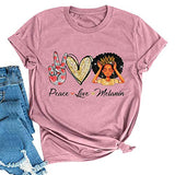 Frauen Frieden Liebe Melanin T-Shirt Melanin Grafik T-Shirt Afro Frau T-Shirt
