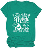 Femmes drôle nouvelle maman chemise f-bomb maman t-shirts