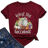 Femmes What The Fucculent T-Shirt Cactus Succulents Chemise