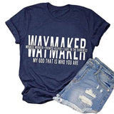Waymaker T-Shirt Miracle Worker Promise Keeper Light in The Darkness Mein Gott, das ist, wer du bist Shirt für Frauen