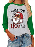 Ho's in This House Shirt Damen Lustige Weihnachten 3/4 Ärmel Kleidung