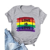 Women Love is Love Shirt for Women Rainbow T-Shirt