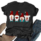 T-Shirt Père Noël Femme T-Shirt Amour Noël