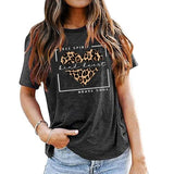 Woman Free Spirit Kind Heart Brave Soul Leopard Heart T-Shirt Women Graphic Shirt
