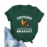 Women Chickens The That Poops Breakfast T-Shirt Cute Chicken Buffs Tee Gift