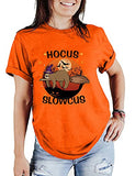 Hocus Slowcus Funny Sloth Halloween T-Shirt for Women Sloth Shirt Hocus Pocus Shirt