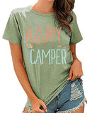 Damen Happy Camper T-Shirt Camping Shirt