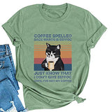 Femmes café épelé à l'envers est Eeffoc T-Shirt drôle amateur de café chemise