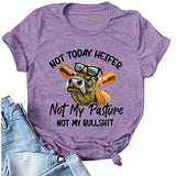 T-Shirt femme génisse, pas mon pâturage, pas mes conneries, chemise drôle