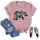 Women Floral Mama Bear T-Shirt Mama Graphic Shirt