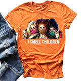 Women Hocus Pocus T-Shirt I Smell Children Shirt Funny Halloween Shirt