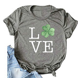 T-Shirt trèfle femme, chemise Lucky Love, chemise de la saint-Patrick