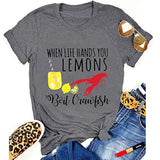 T-Shirt pour femmes, quand la vie vous donne des citrons, faire bouillir des écrevisses