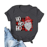 Women HO HO HO Santa Christmas T-Shirt