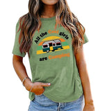 Damen All The Cool Girls are Camping T-Shirt Camping Shirt Camper Shirt für Frauen
