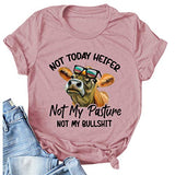 T-Shirt femme génisse, pas mon pâturage, pas mes conneries, chemise drôle