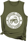 Frauen unterstützen Ihren lokalen Landwirt Tank lustige Bauernhof Shirt
