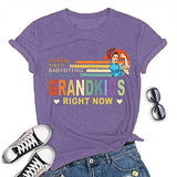 Women I'm Real Tired of Babysitting My Mom's Grandkids Right Now T-Shirt Grandmother Shirt