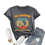 T-shirt drôle de poisson rouge pour femmes, chemise graphique Be A Goldfish