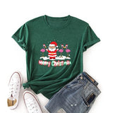 Chemise de joyeux Noël pour femmes, T-Shirt Santa Flamingo