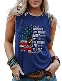 Hippie American Flag Shirt Freedom's Just Another Word for Nothing Left to Lose Débardeur pour femme