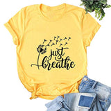 Damen Just Breathe T-Shirt Hoffnungsshirt