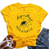 Süßes T-Shirt mit Schildkröten-Grafik für Damen