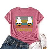 Boo Bees Shirt for Women Funny Halloween Ghost Gift Tshirt