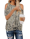 T-Shirt à épaules dénudées pour femmes, imprimé léopard, guépard, motif zèbre, tunique léopard
