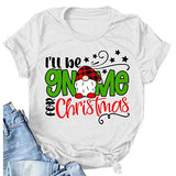Damen T-Shirt mit Aufschrift „Ich werde zu Weihnachten ein Gnom sein“