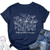 Women Helping Little Ones Grow Flower T-Shirt