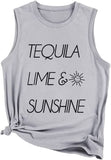 Women Tequila Lime and Sunshine Tank Shirt