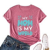 Cadeau pour maman t-shirts femmes ma maman est ma chemise de fête des mères mondiale